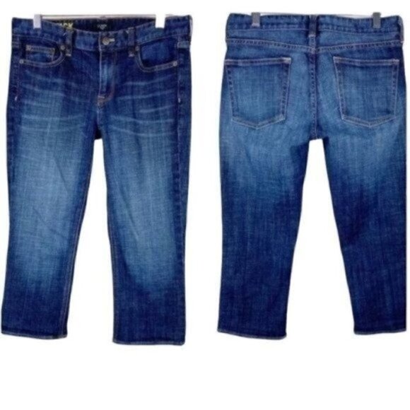 J. Crew Matchstick stretch cropped capri jeans size 28 Style 25679 21" insean - Picture 1 of 13